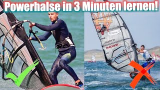 Windsurfen Lernen Powerhalse in 3 Minuten durchgleiten [upl. by Ahsimal]