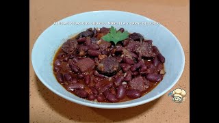 Alubias rojas con chorizo morcilla y cerdo Muy sabrosas Cocidos y potajes [upl. by Kaitlyn]