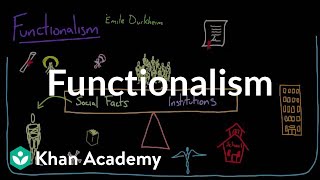 Functionalism  Society and Culture  MCAT  Khan Academy [upl. by Niar]