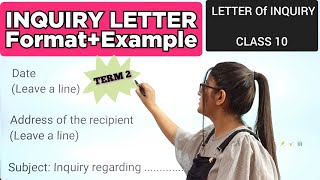 Inquiry letterInquiry letter class 10Inquiry letter class 10 term 2Inquiry letter format [upl. by Airec]