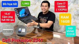 Review Laptop đồ họa Dell Precision 3541  Core i7 9850H RAM 16GB SSD 512GB VGA Quadpro P620 [upl. by Nylassej]