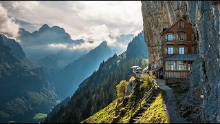 Aescher the cutest mountain restaurant in Switzerland [upl. by Neetsirhc]