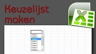 Cursus Excel Les 8 Keuzelijst maken dropdown menu [upl. by Issim]