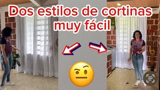 Realiza dos diseños de CORTINAS MUY FÁCIL  Tutorial Hazlo tú mismo [upl. by Kendell953]