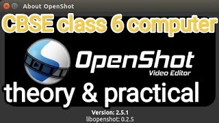 openshot video editor class 6 CBSE computer Notes practical theory [upl. by Quiteria]