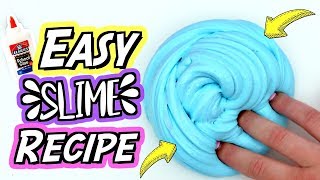 HOW TO MAKE SLIME For Beginners NO FAIL Easy DIY Slime Recipe [upl. by Enerak684]