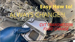 CVT tranmission fluid change  ALWAYS CHANGE IF YOU HAVE A CVT [upl. by Yanetruoc486]