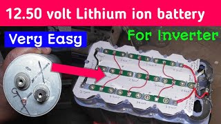 How to Make 1250volt 200ah Lithium ion battery  DIY Lithium ion battery for inverter [upl. by Devlin601]