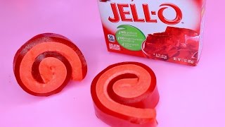 Jello Gelatin Pinwheels or Fruity RollUps くるくるジェロー [upl. by Fortune]