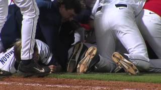 Ole Miss Baseball Austin Anderson walks off on an intentional ball vs Auburn 4414 [upl. by Ecinerev]