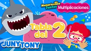 Canción de la Tabla del 2  Multiplicaciones  Matemática para Niños  JunyTony en español [upl. by Hnil]