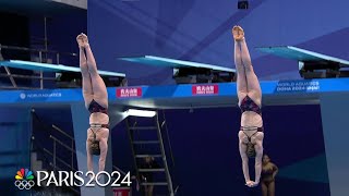 Diving duo Krysta Palmer and Alison Gibson finish 4th at Doha World Championship  NBC Sports [upl. by Aleron]