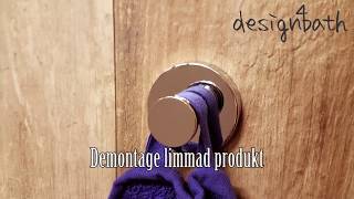 Att demontera limmade beslag  Design4Bath borrfritt [upl. by Ardnnaed]