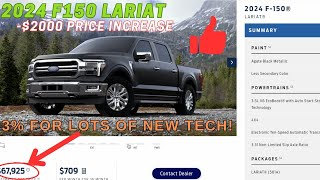 2024 F150 Lariat vs 2023 F150 Lariat build pricing and options 2000 more for 2024 [upl. by Aisan]