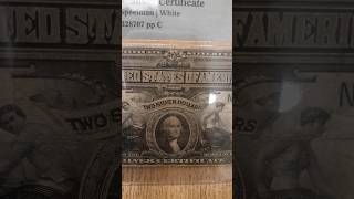 Shorts  245 USA Banknote Silver Certificate 1899 2 Dollars  PMG Old Rare Note banknote [upl. by Enileve907]