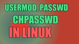 usermod  passwd chpasswd command in linux [upl. by Antrim]