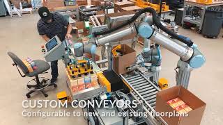 Robotic Case Erector and Case Packer  Universal Robots  Cobots  ONExia Inc [upl. by Nairb]