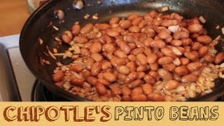 Chipotles Pinto Beans  Smokey Bacon and Fried Onions [upl. by Sloan14]