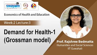 Lec 5 Demand for Health1 Grossman model [upl. by Nnylear]