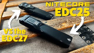 Which one should you buy The NEW Nitecore EDC25 VS EDC27 Review amp Beam Test [upl. by Salzhauer524]