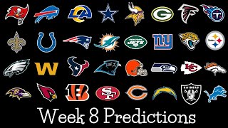 2023 WEEK 8 NFL PREDICTIONS [upl. by Ahsitak]