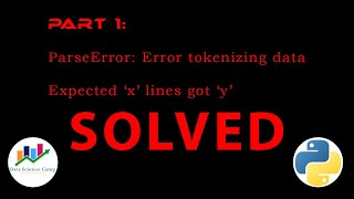 part 1 parse error  error tokenizing data  pandas errors reading file [upl. by Agathe185]