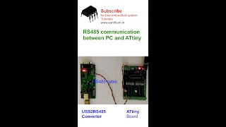 RS485 communication between a PC and ATtiny Microcontroller [upl. by Noiro596]