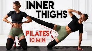 Slim Pilates Legs 🍑 Inner Thighs Tone amp Fat Burn  10 min Workout [upl. by Yeslehc]