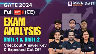 GATE 2024  Civil Engineering  Exam Analysis and Detailed Solution Shift 1 amp Shift2  BYJUS GATE [upl. by Gazo717]