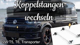 Koppelstangen wechseln VW T5 T6 Transporter Changing coupling rods VW T5 T6 Transporter [upl. by Ecneps]