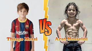 Thiago Messi Messis Son VS Arat Hosseini Mini Messi Transformation ★ From Baby To 2023 [upl. by Nyrehtac]