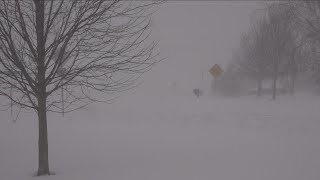 Whiteout conditions drifting in Alden [upl. by Armin]