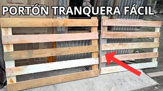 COMO HACER UN PORTÓN TRANQUERA DE MADERA FÁCIL [upl. by Ileyan]