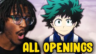 I REACTED TO MY HERO ACADEMIA ALL OPENINGS 112  SHOULD WE WATCH [upl. by Neleb]