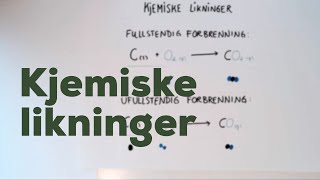 Kjemiske likninger [upl. by Anetsirhc332]