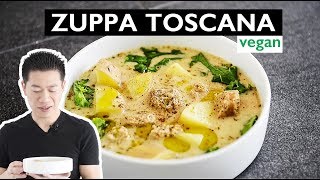 Vegan Zuppa Toscana Recipe  OLIVE GARDEN STYLE SOUP [upl. by Dorahs768]