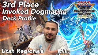 YUGIOH  3RD PLACE REGIONAL TOP INVOKED DOGMATIKA DECK PROFILE UTAH NEW BANLIST FORMAT JAN 2024 [upl. by Rentschler]