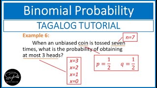 STATISTICS Binomial Probability  TAGALOG TUTORIAL [upl. by Mccready]