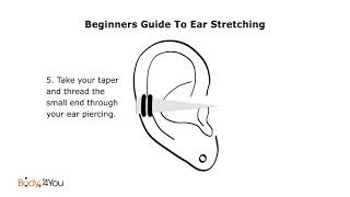 How To Stretch Your Ears With BodyJ4You Gauges Taper Ear Stretching Kit [upl. by Anayaran]