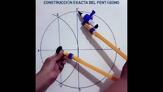 ¿CÓMO CONSTRUIR UN PENTÁGONO REGULAR  MATEMÁTICAS [upl. by Bullard]