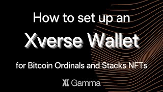 How to set up an Xverse wallet [upl. by Ellainad]