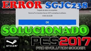 Paquete de Datos Incompatible  CODESGJC238  Pes 2017 y Pes 2018 PC ONLINE  SOLUCIONADO [upl. by Nosle70]