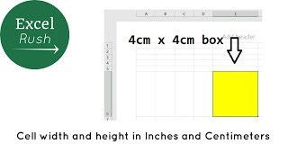 How to set cell width and height in cm and inches in Excel for Interior Designers [upl. by Annehcu]