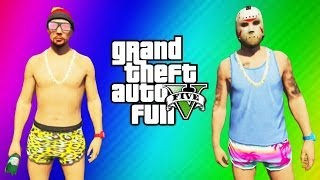 GTA 5 Online Beach Bum Pack Funny Moments  Broken Bottle Weapon Camper Van Speeder Boat [upl. by Ethelin]