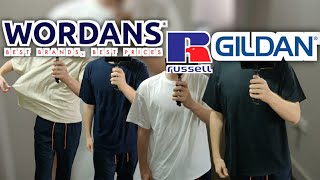 WORDANS Tshirt ReviewTry On  Gildan  Russel Athletic [upl. by Nissensohn]