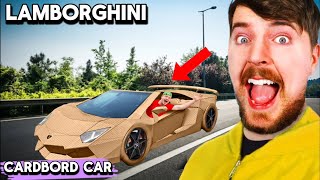 How To Make Lamborghini Car Cardboard DIY  Lamborghini Aventador Made From Cardboard [upl. by Aglo]