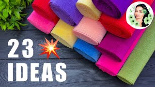 23 IDEAS 💥 Crepe Paper Decoration Ideas Crepe Paper Flowers [upl. by Yllas]