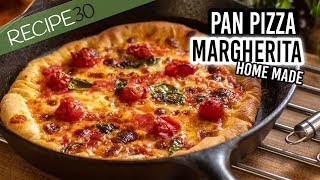 Margherita style pan pizza completely made from scratch using one pan [upl. by Sabba]