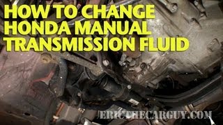 How To Change Honda Manual Transmission Fluid EricTheCarGuy [upl. by Enyalahs]