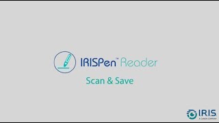 IRISPen Reader 8  How to Scan amp Save [upl. by Dowell570]